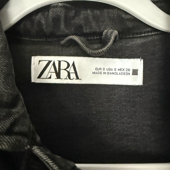 ZARA Charcoal Denim Jacket - Picture 7 of 7